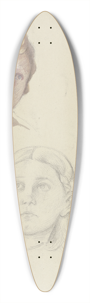 Jakob Becker - Studienblatt; Mdchen mit Zuber 39.3 inch art pintail longboard deck