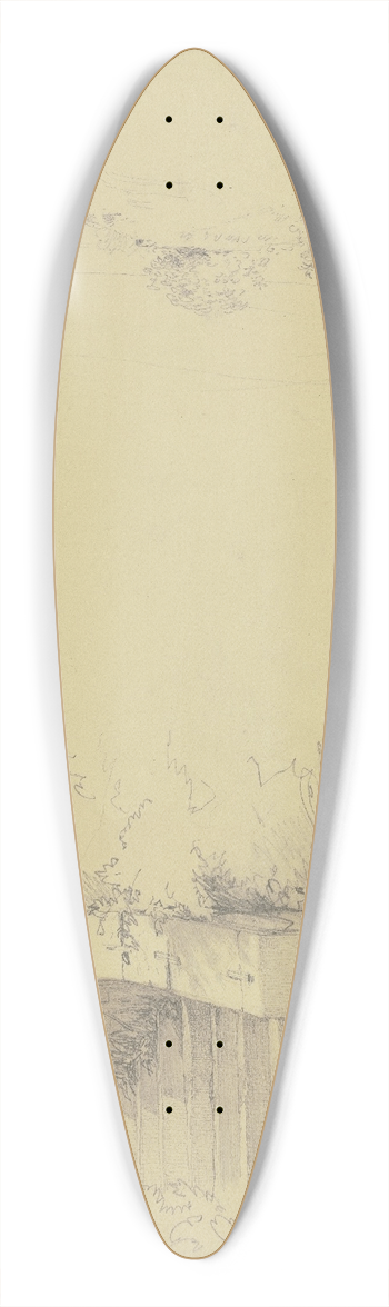 Jakob Becker - Studienblatt; Parktreppe, Landschaft 39.3 inch art pintail longboard deck