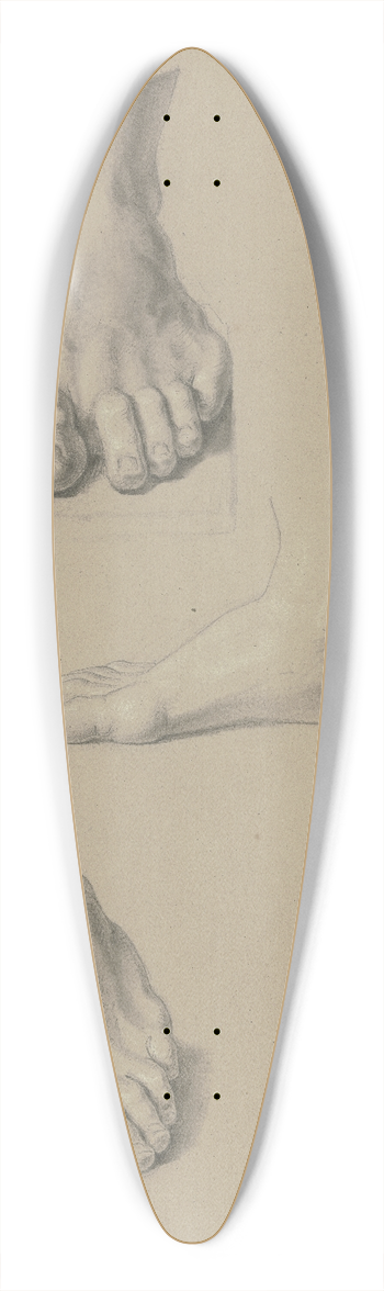 Jakob Becker - Study sheet; feet 39.3 inch art pintail longboard deck