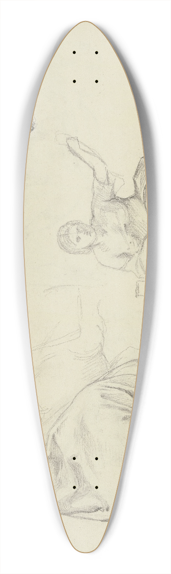 Jakob Becker - Study sheet; Female grape picker 39.3 inch art pintail longboard deck