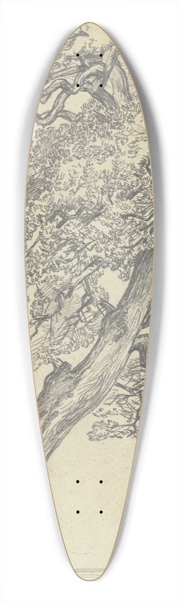 Jakob Becker - Tree 39.3 inch art pintail longboard deck