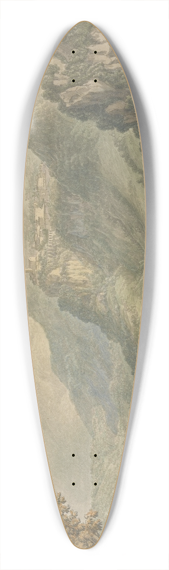 Jakob Philipp Hackert - Lake Nemi 39.3 inch art pintail longboard deck