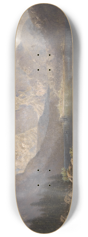 Josef von Schlgl - Der vordere Langbath See mit dem kaiserlichen Jagdhause 8.25 inch art skate deck