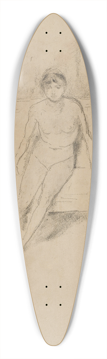 James Abbott McNeill Whistler - A Nude Model, Seated on a Couch 39.3 inch art pintail longboard deck