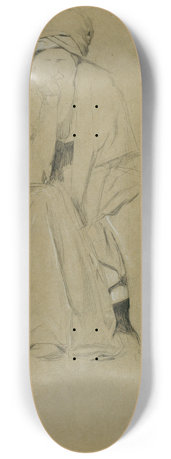Josef Wawra - Sitzender Mann mit Turban 8.25 inch art skate deck