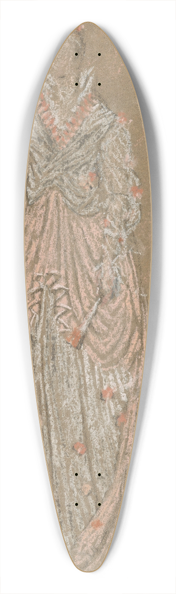 James Abbott McNeill Whistler - Study 39.3 inch art pintail longboard deck