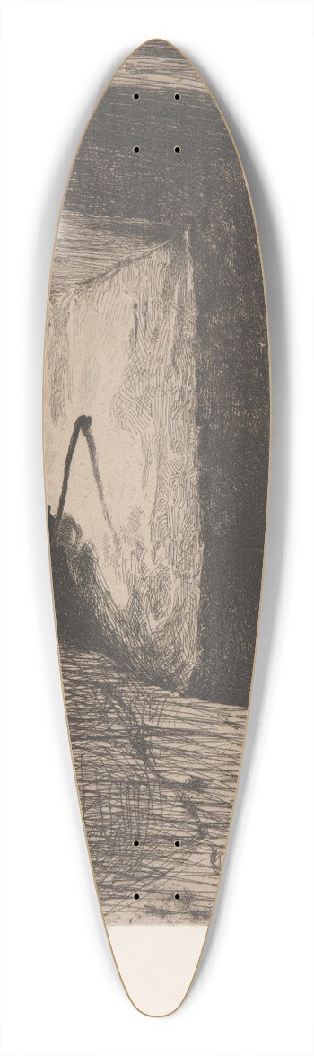 James Abbott McNeill Whistler - The Kitchen 39.3 inch art pintail longboard deck