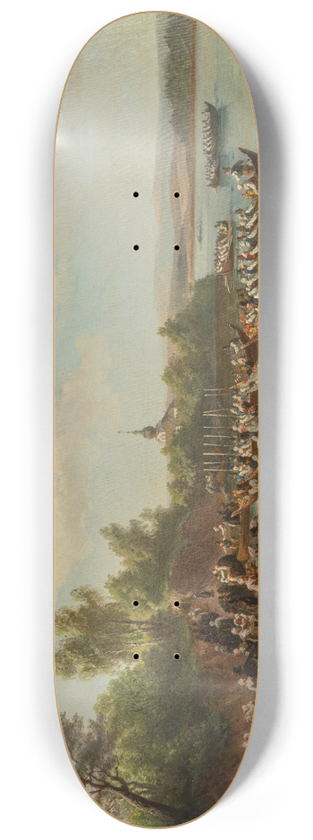 Josef Wilhelm Wallander - Church Boats at Leksand 8.25 inch art skate deck