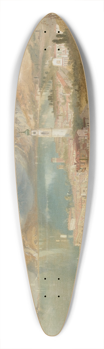 James Baker Pyne - Pallanza on Lake Maggiore 39.3 inch art pintail longboard deck