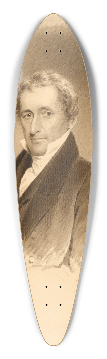 James Barton Longacre - William Drayton 39.3 inch art pintail longboard deck