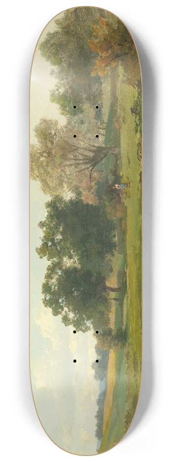 Josef Willroider - Landscape with Woman Gathering Wood 8.25 inch art skate deck