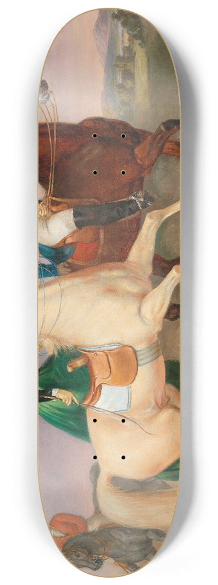 Josef Ziegler - Riding Out with Lady in a Green Skirt 8.25 inch art skate deck