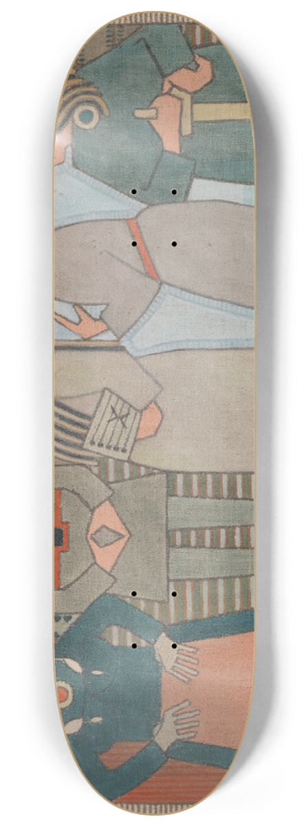 Joseph Alanen - Vinminen, Ilmarinen ja Lemminkinen arrive to Pohjola 8.25 inch art skate deck