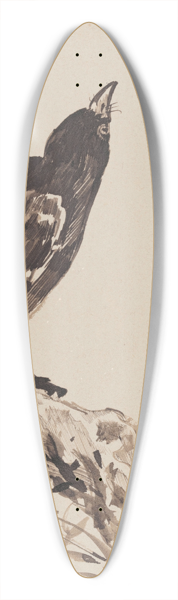 James Ensor - Chinoiserie, a Bird 39.3 inch art pintail longboard deck