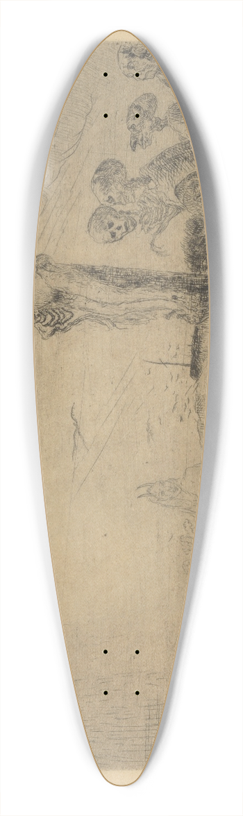 James Ensor - Christus door duivels gekweld 39.3 inch art pintail longboard deck