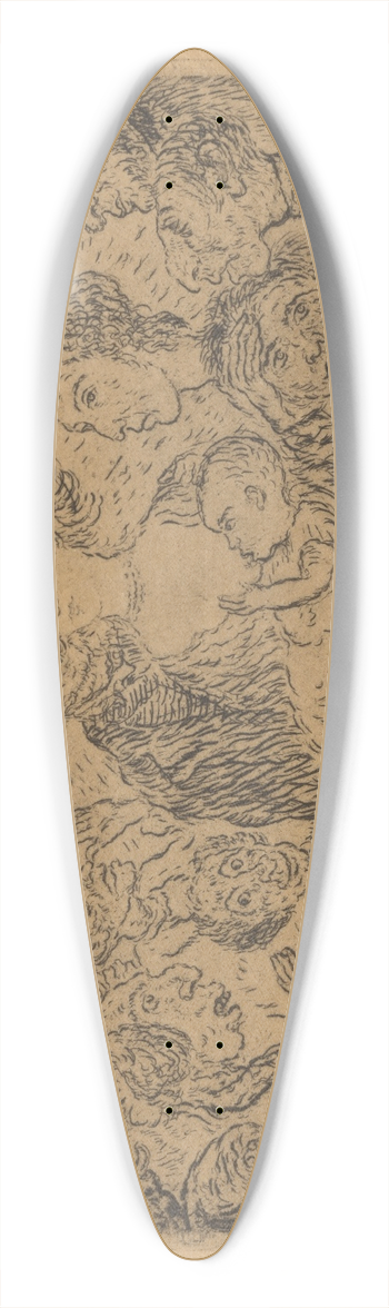 James Ensor - De afgunst 39.3 inch art pintail longboard deck