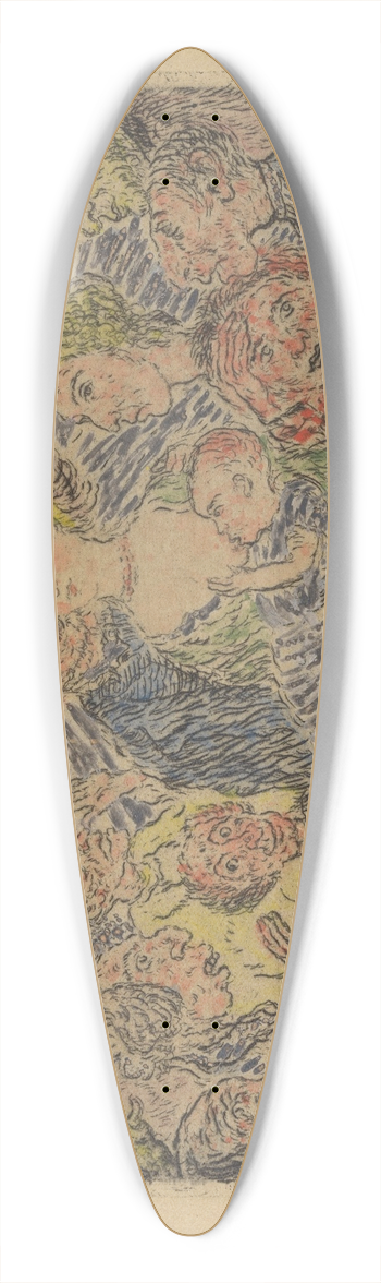 James Ensor - De afgunst 39.3 inch art pintail longboard deck