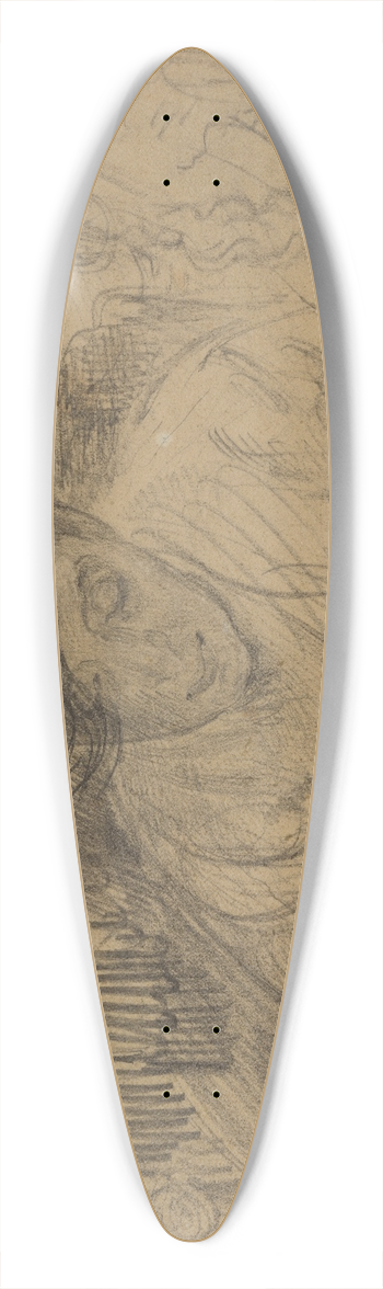 James Ensor - De briefschrijfster (Ensors zuster) 39.3 inch art pintail longboard deck