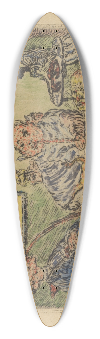 James Ensor - De gulzigheid 39.3 inch art pintail longboard deck