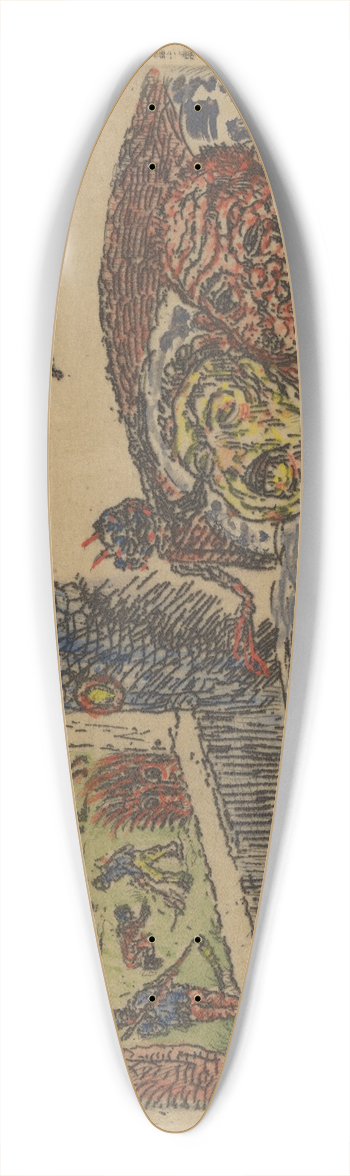 James Ensor - De luiheid 39.3 inch art pintail longboard deck
