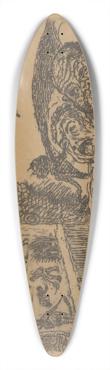 James Ensor - De luiheid 39.3 inch art pintail longboard deck