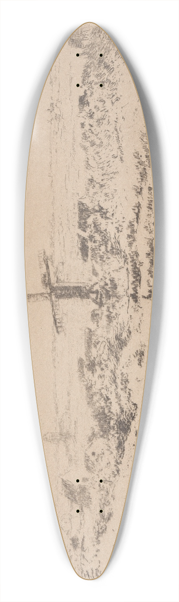 James Ensor - De molen van Mariakerke 39.3 inch art pintail longboard deck