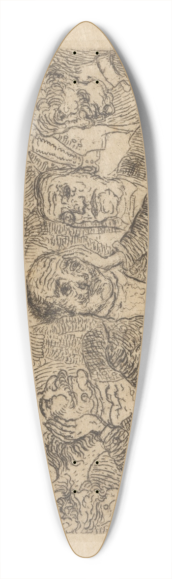 James Ensor - De spelers 39.3 inch art pintail longboard deck