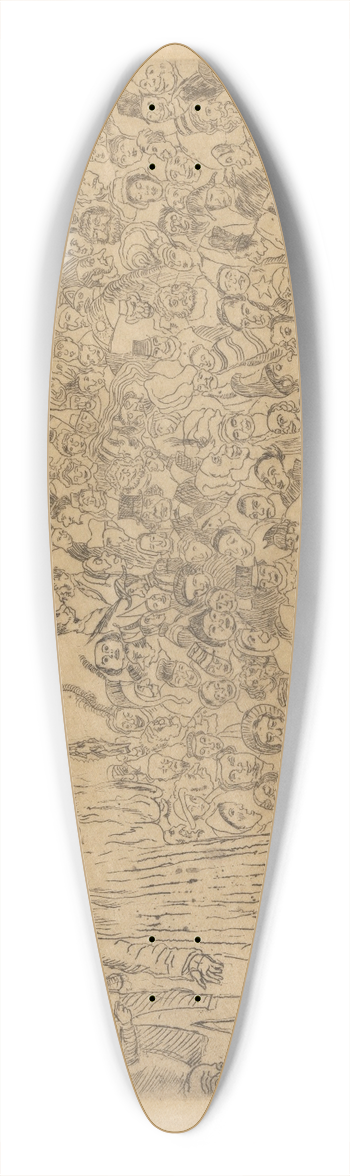 James Ensor - De vermenigvuldiging van de vissen 39.3 inch art pintail longboard deck