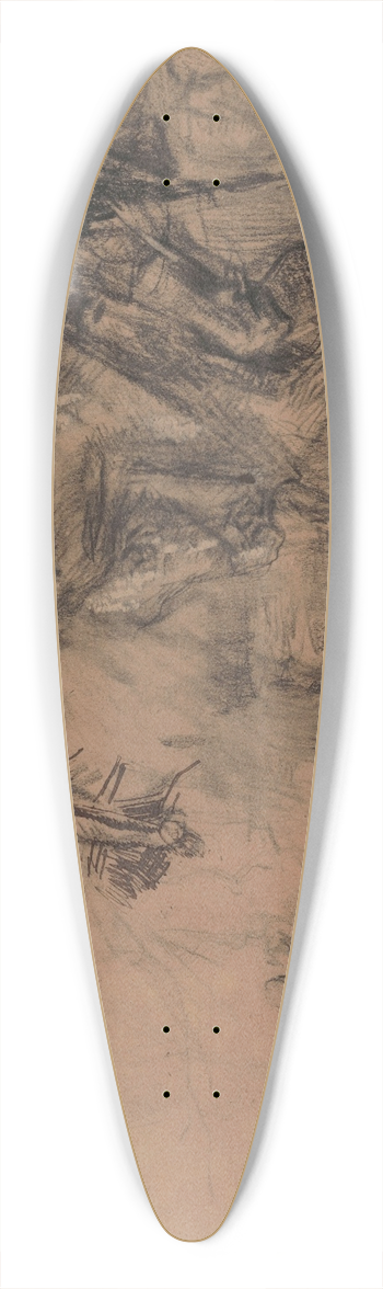 James Ensor - Don Quixote 39.3 inch art pintail longboard deck