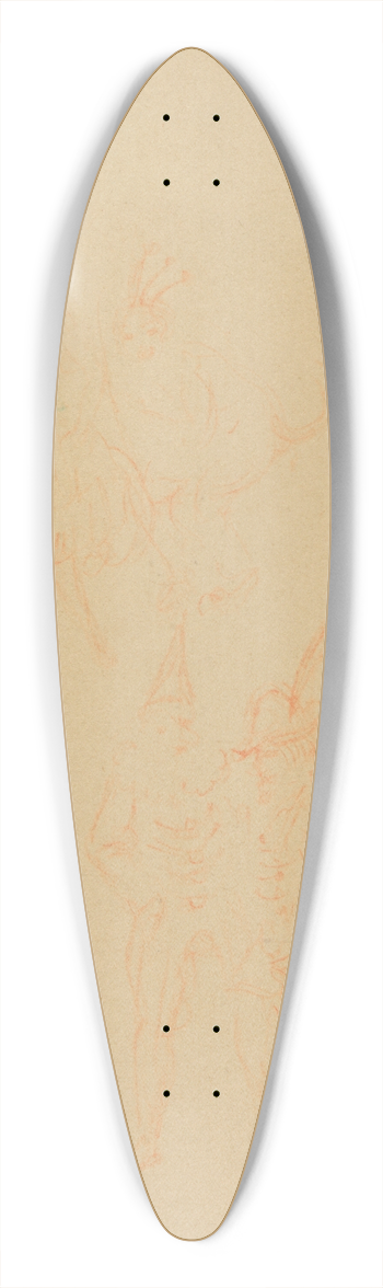 James Ensor - Figuren uit de liefdestuin 39.3 inch art pintail longboard deck