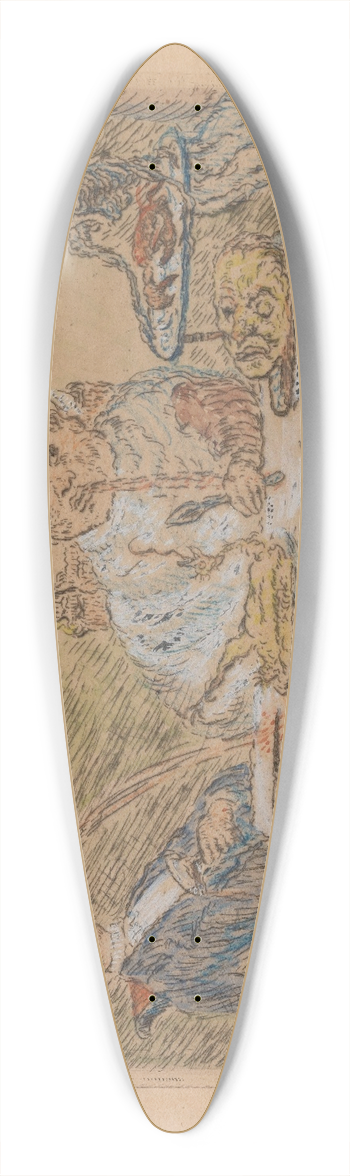 James Ensor - Gluttony 39.3 inch art pintail longboard deck