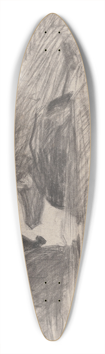 James Ensor - Hallstand, detail 39.3 inch art pintail longboard deck