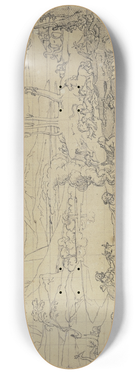 Joseph Anton Koch - Landschaft mit dem Dankopfer Noahs 8.25 inch art skate deck