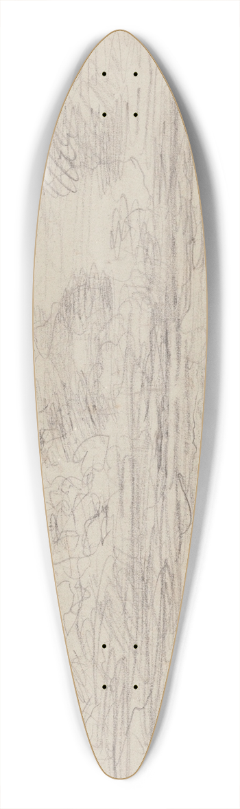 James Ensor - Landscape with Mills and Low Clouds 39.3 inch art pintail longboard deck
