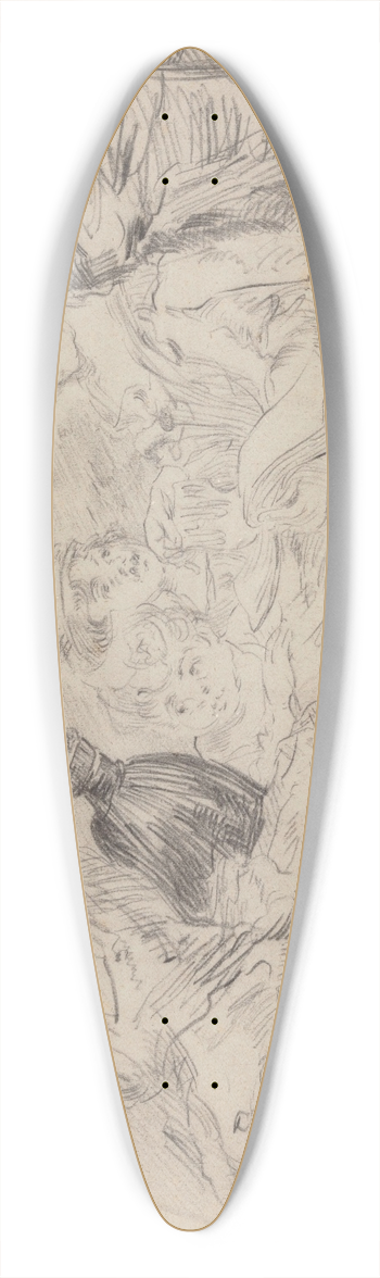 James Ensor - Party Making Music 39.3 inch art pintail longboard deck
