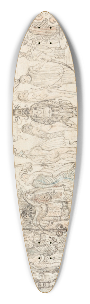 James Ensor - Petits supplices persans 39.3 inch art pintail longboard deck
