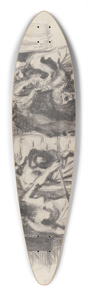 James Ensor - Pro Patria Ludux, Exercise for the Homeland 39.3 inch art pintail longboard deck