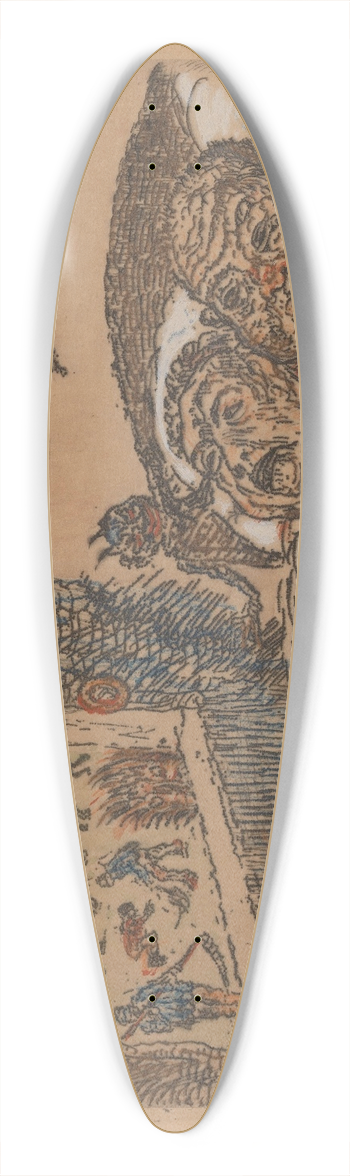 James Ensor - Sloth 39.3 inch art pintail longboard deck