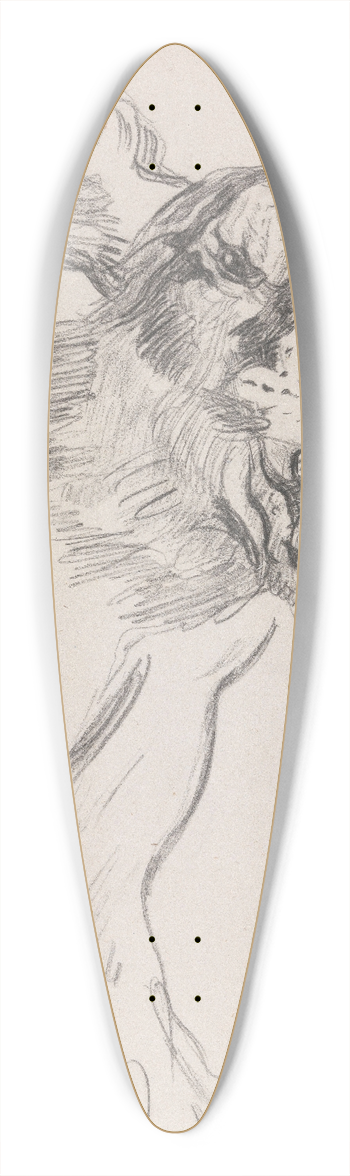 James Ensor - Study of a Wild Animal 39.3 inch art pintail longboard deck
