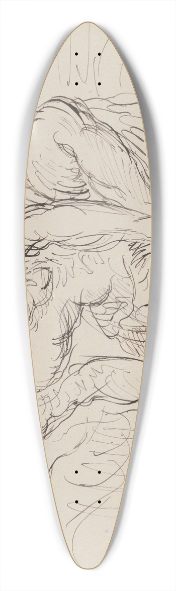 James Ensor - Study of a Woman Bathing 39.3 inch art pintail longboard deck