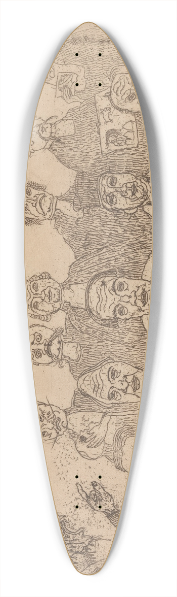 James Ensor - The Good Judges 39.3 inch art pintail longboard deck