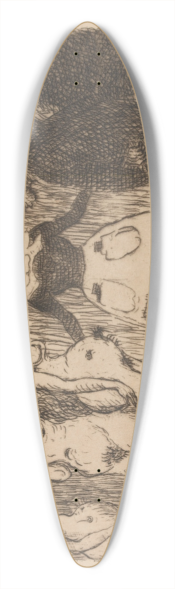 James Ensor - The Old  Raskals 39.3 inch art pintail longboard deck