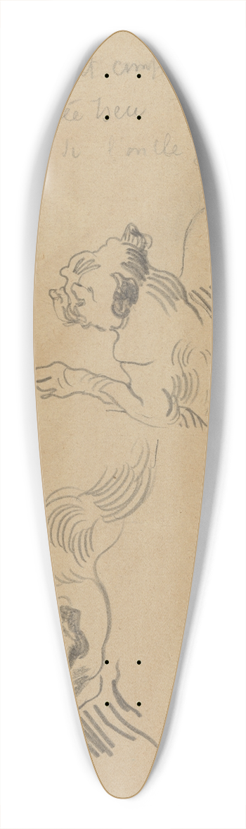 James Ensor - Twee honden 39.3 inch art pintail longboard deck