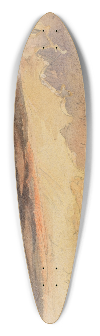 James Hamilton Shegogue - Clouds at Dawn 39.3 inch art pintail longboard deck