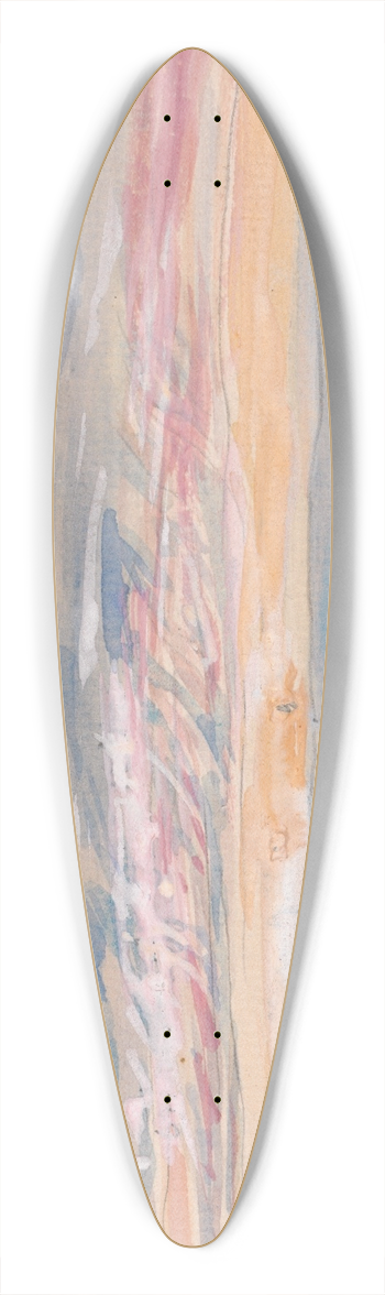 James Holland - Evening Sky on the Coast 39.3 inch art pintail longboard deck