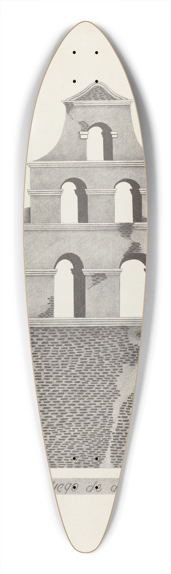 James Jones - Mision San Diego de Alcala 39.3 inch art pintail longboard deck