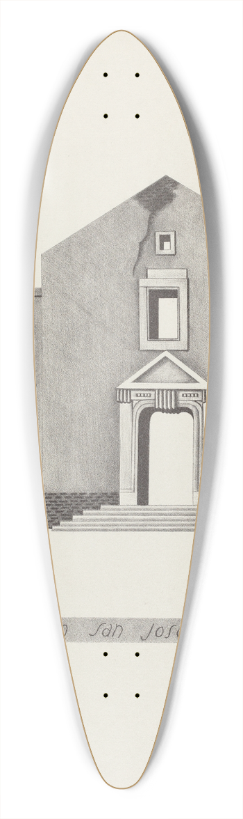 James Jones - Mision San Jose 39.3 inch art pintail longboard deck