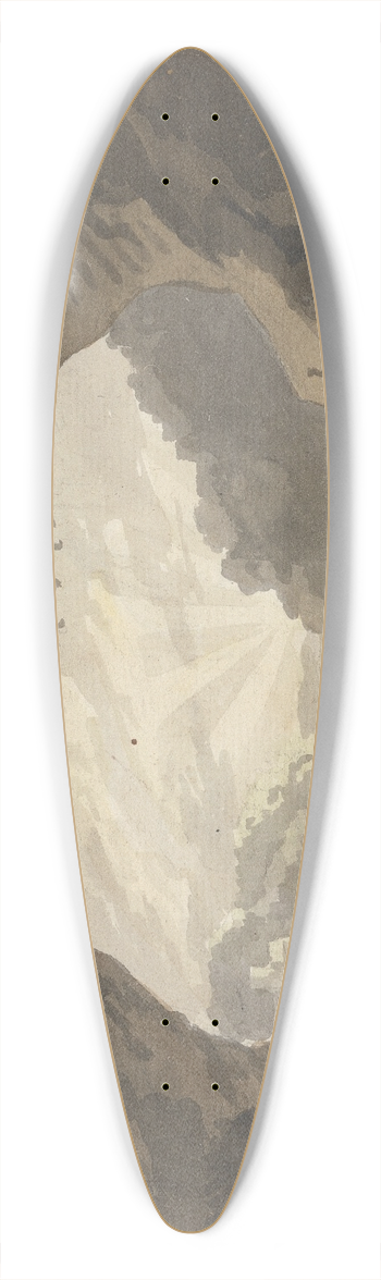 James Miller - Figures with Animals at Cave 39.3 inch art pintail longboard deck