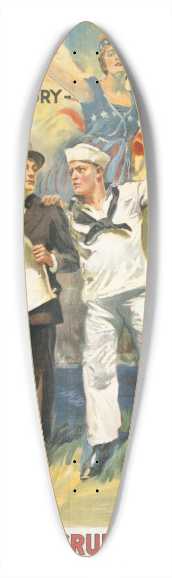 James Montgomery Flagg - The Navy needs you! Dont read American history  make it! 39.3 inch art pintail longboard deck