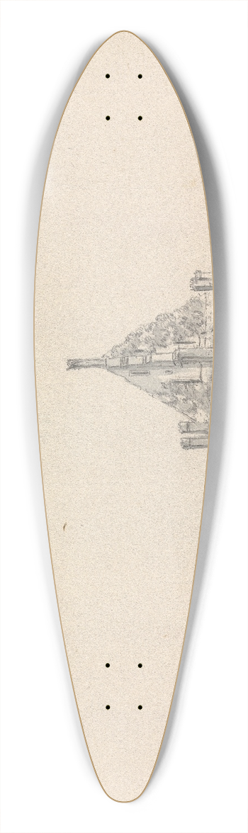 James Moore - Abbotsbury Abbey, Dorset, England 39.3 inch art pintail longboard deck